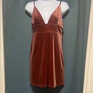Forever 21 Rust Velvet Mini Dress